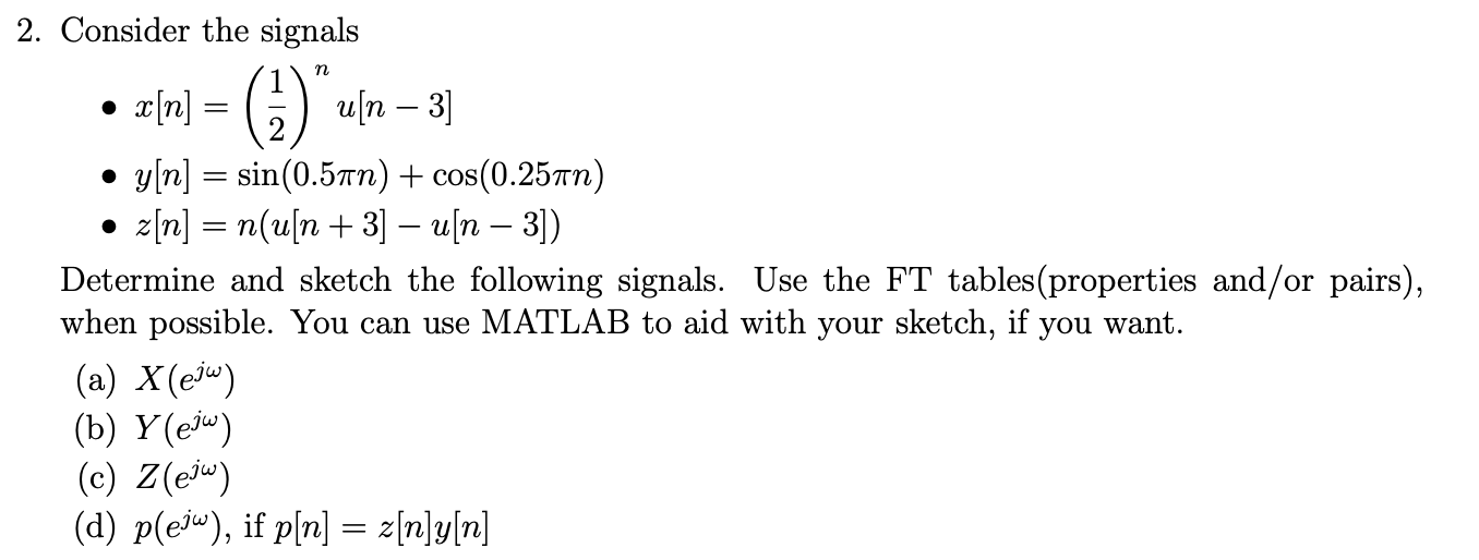 Solved 2 Consider The Signals X N Y N Sin 0 51n Chegg Com