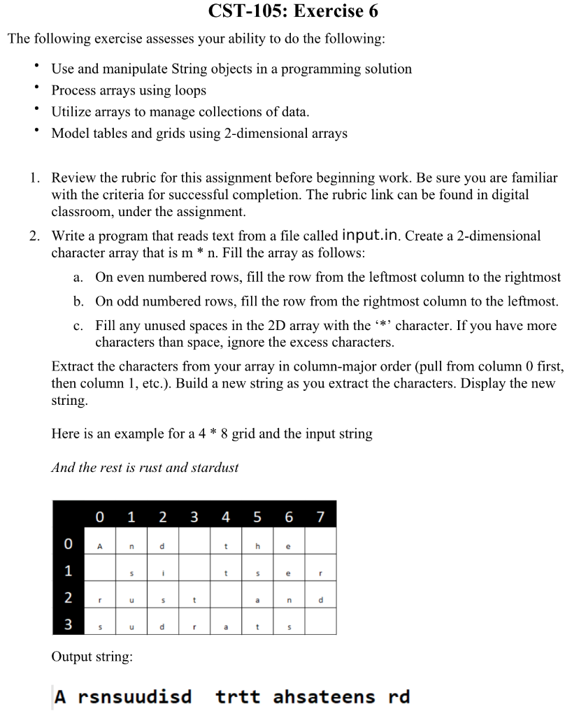 Solved The following exercise assesses your ability to do | Chegg.com