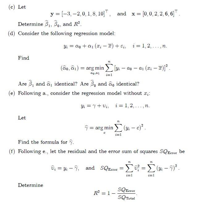 1 We Observe The Following Data Y 41 42 Chegg Com