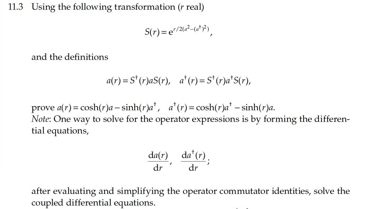 Solved 11.3 Using the following transformation ( r real) | Chegg.com