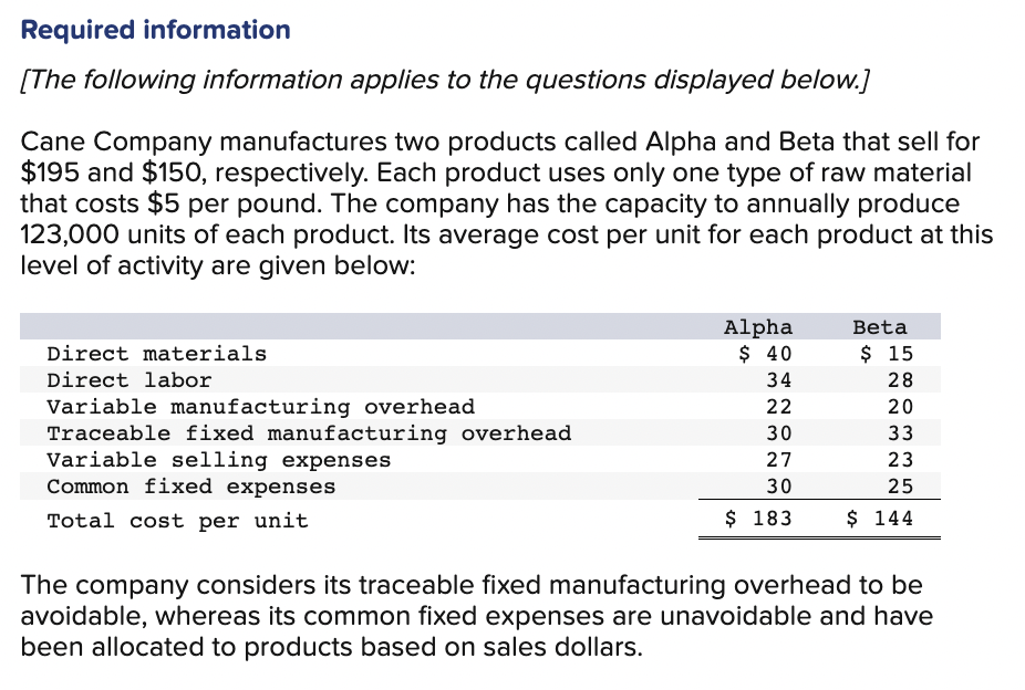 Solved 1. What is the total amount of traceable fixed