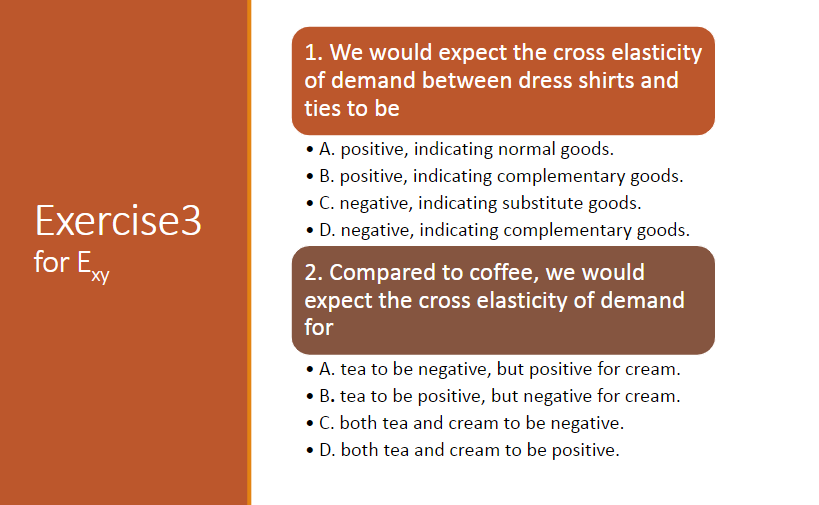 Solved 1 We Would Expect The Cross Elasticity Of Demand Chegg Com