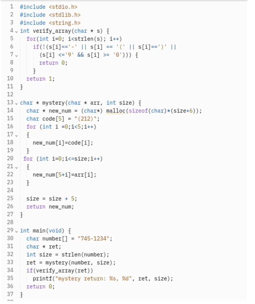 Solved Given the following source code 1) What is the | Chegg.com