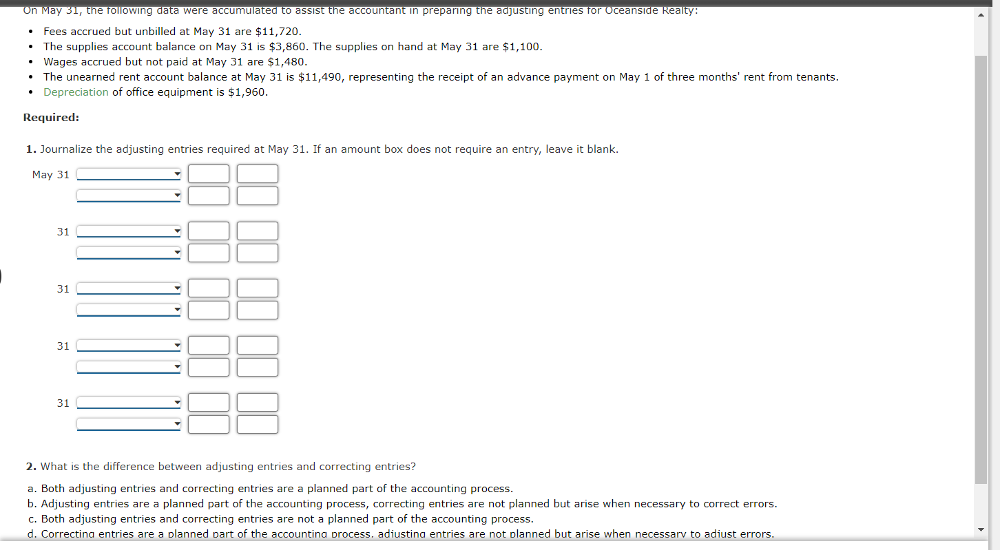 Solved On May 31, The Following Data Were Accumulated To | Chegg.com