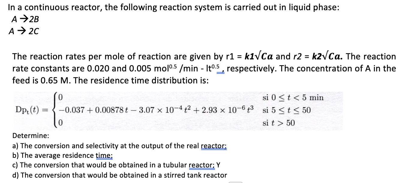 Solved A→2BA→2C The reaction rates per mole of reaction are | Chegg.com