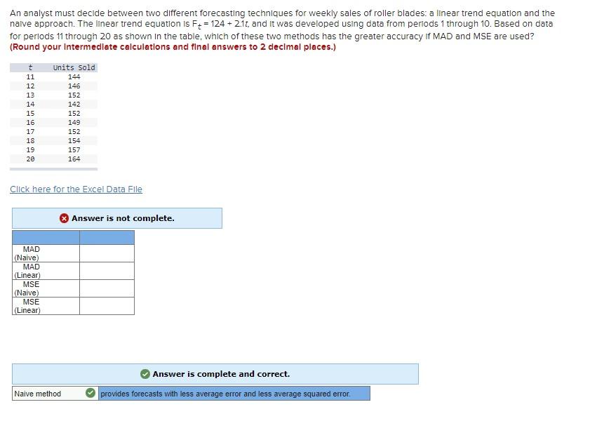 Solved An analyst must decide between two different | Chegg.com