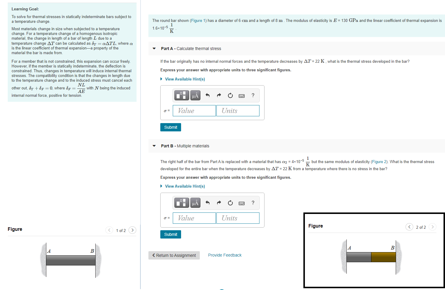 Solved The round bar shown (Figure 1) has a diameter of 6 cm | Chegg.com
