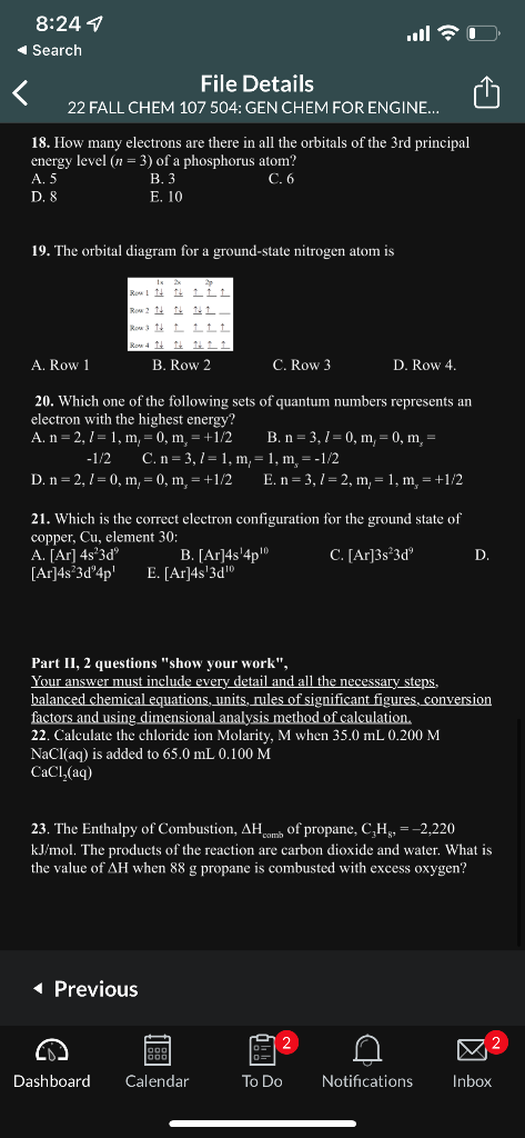 Solved File Details 22 Fall Chem 107 504 Gen Chem For Chegg