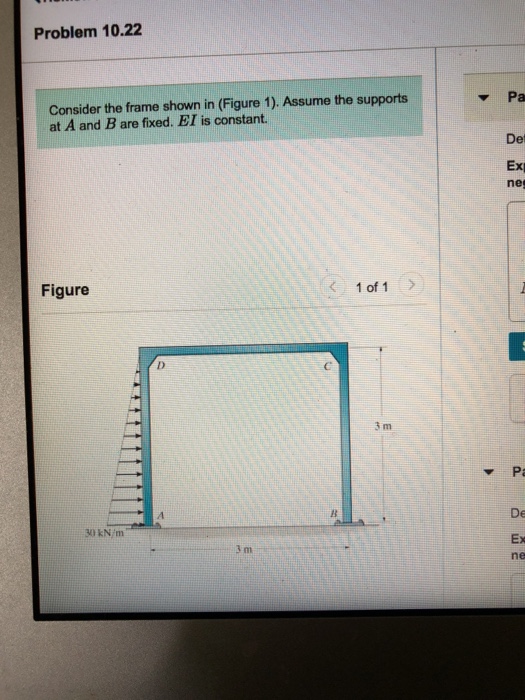 Solved Problem 10.22 Consider the frame shown in (Figure 1). | Chegg.com