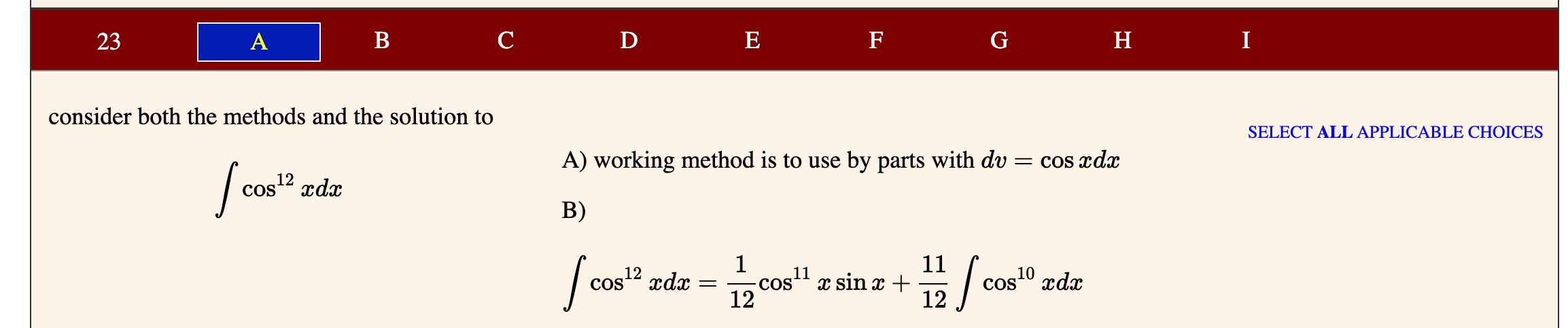 Solved 23 A B C D E F G H I consider both the methods and | Chegg.com