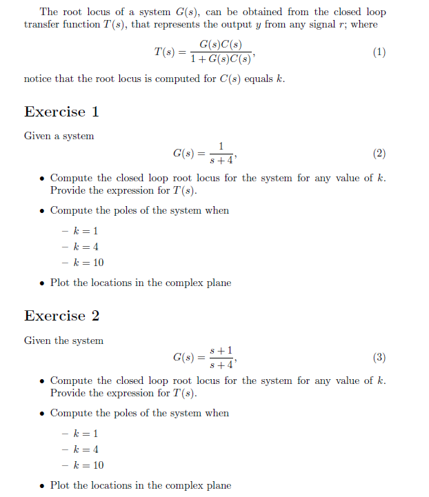 Solved The root locus of a system G(s), can be obtained from | Chegg.com