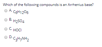 Solved Which Of The Following Compounds Is An Arrhenius | Chegg.com Solved Which Of The Following Compounds Is An Arrhenius | Chegg.com