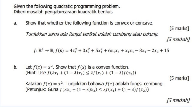 Solved Given The Following Quadratic Programming Problem. | Chegg.com