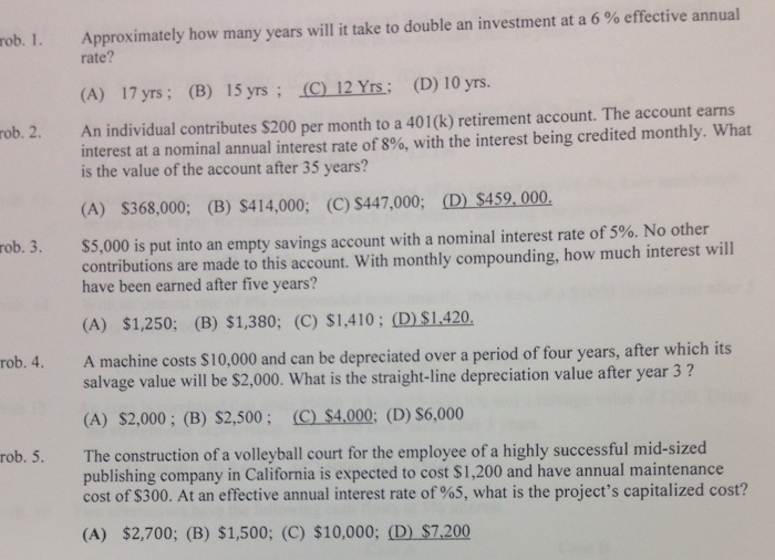 Solved Approximately how many years will it take to double