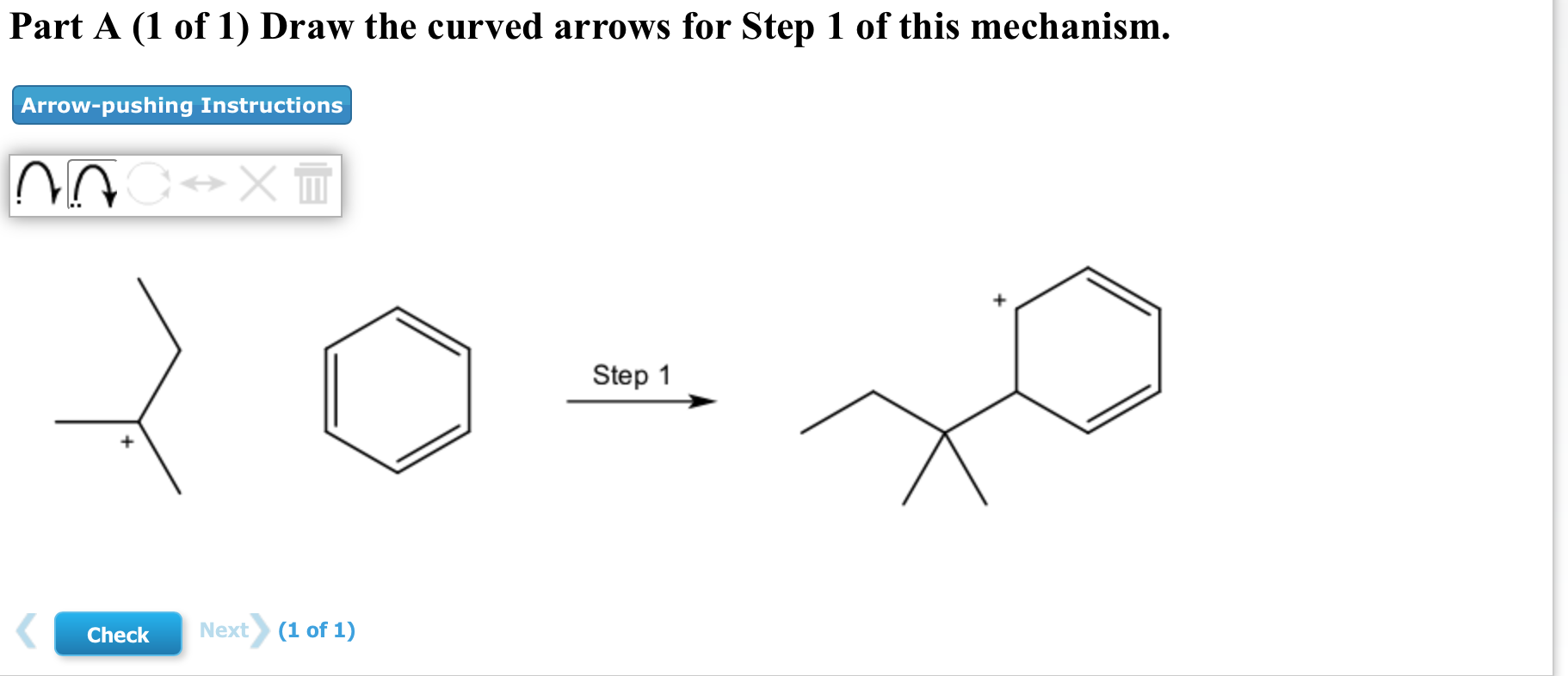 Solved Part A (1 of 1) Draw the curved arrows for Step 1 of | Chegg.com
