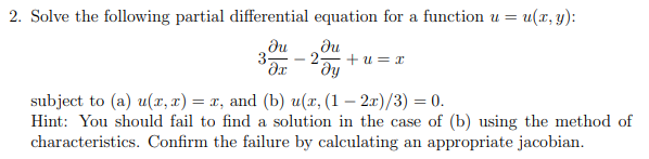 Solved Solve the following partial differential equation for | Chegg.com