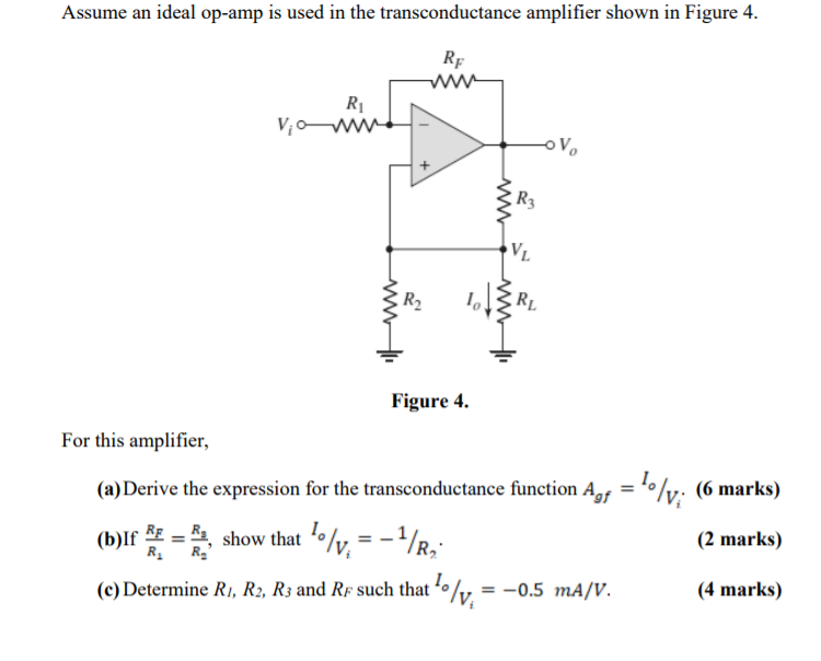 Solved Assume an ideal op-amp is used in the | Chegg.com