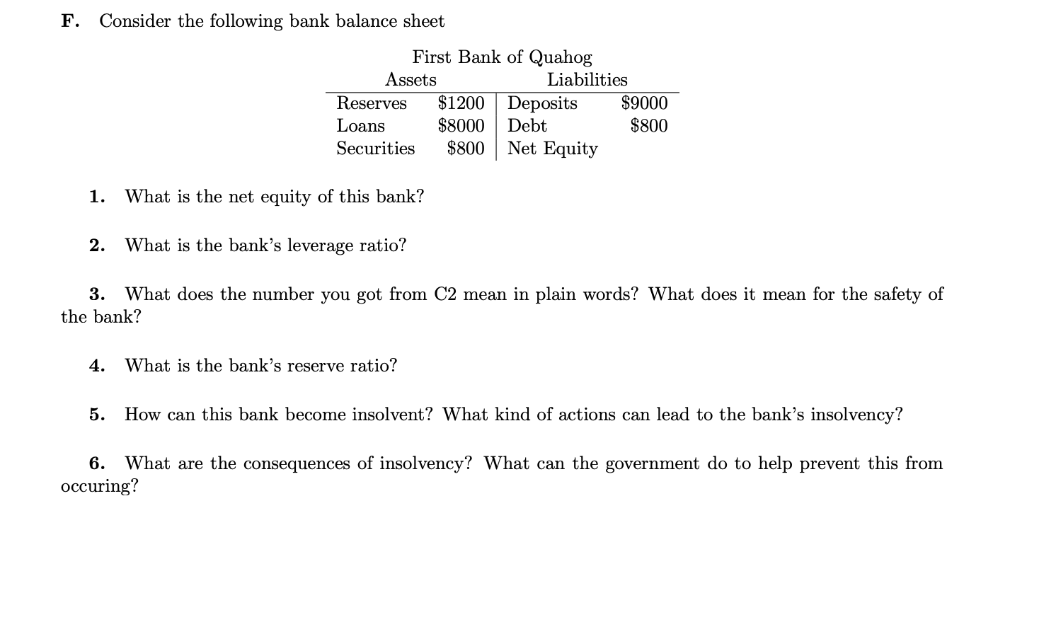 solved-f-consider-the-following-bank-balance-sheet-first-chegg