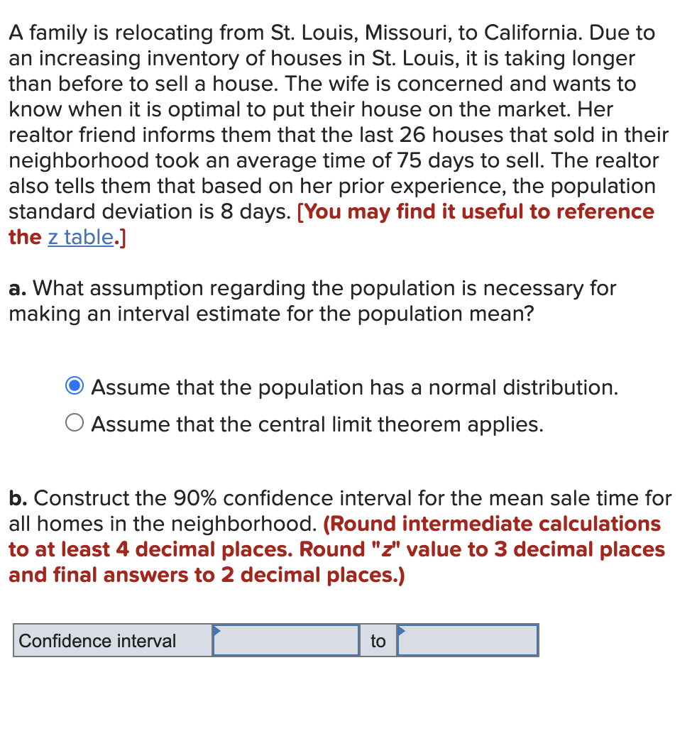 Solved A family is relocating from St. Louis, Missouri, to