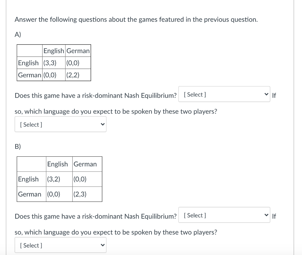 Solved Answer the following questions about the games | Chegg.com