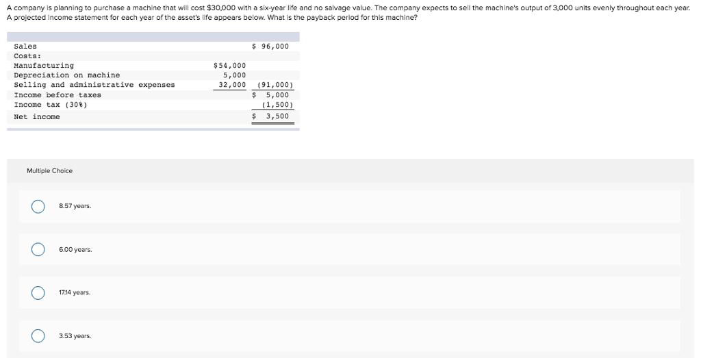 Solved A company is planning to purchase a machine that will