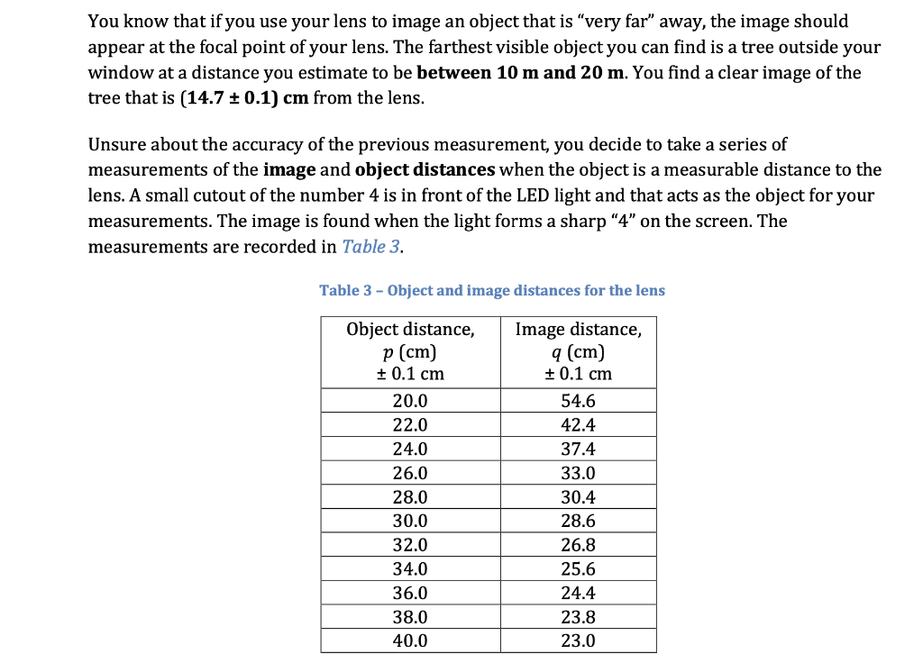 Solved You know that if you use your lens to image an object | Chegg.com