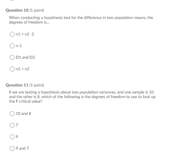 Solved Question 10 (1 point) When conducting a hypothesis | Chegg.com