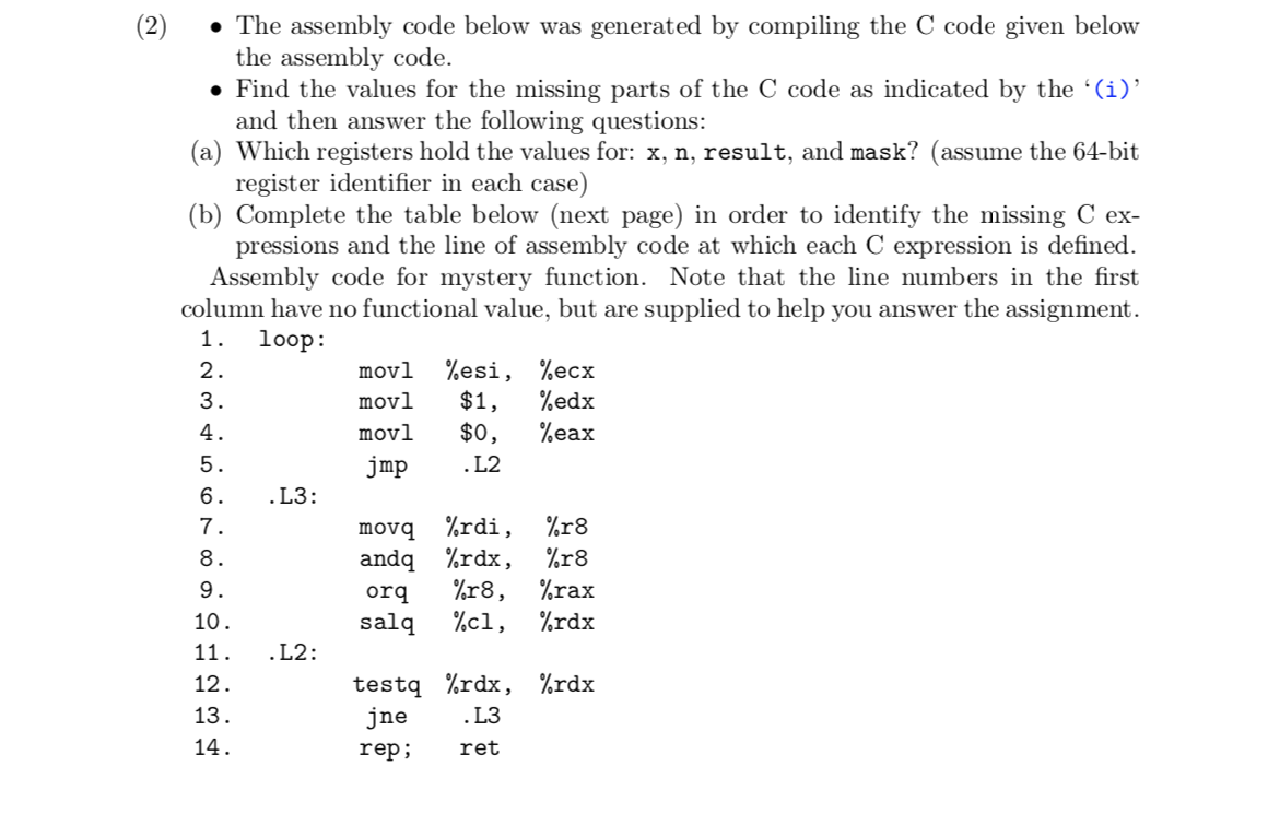 solved-the-assembly-code-below-was-generated-by-compi