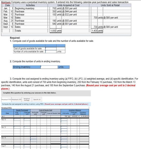 Solved Company uses a perpetual inventory system. It entered | Chegg.com