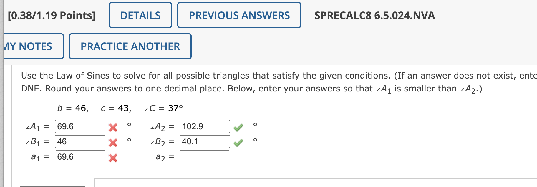 Solved Use The Law Of Sines To Solve For All Possible | Chegg.com