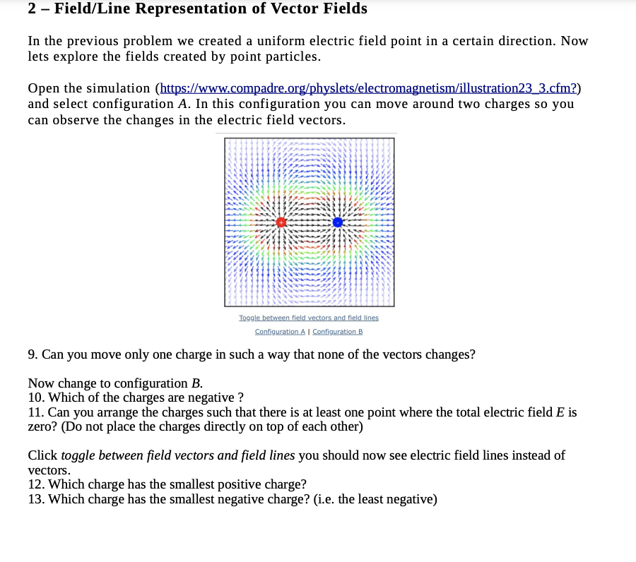 2 Field/Line Representation of Vector Fields In the