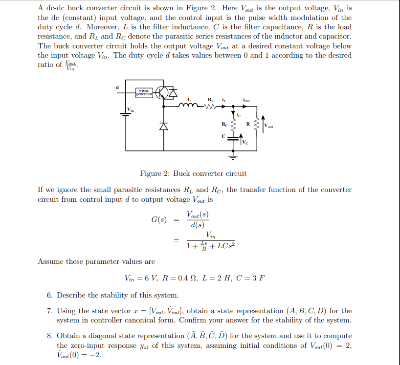 A dc-dc buck converter circuit is shown in Figure 2. | Chegg.com