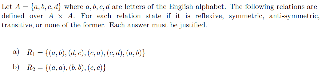 Solved Let A = {a,b,c,d} where a, b, c, d are letters of the | Chegg.com