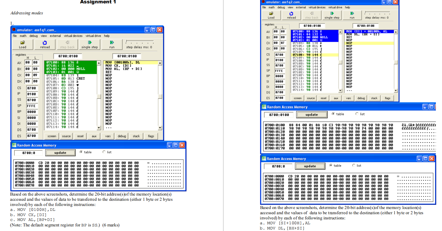 Assignment 1 Ox Emulator Ass1q2 Com File Math Chegg Com