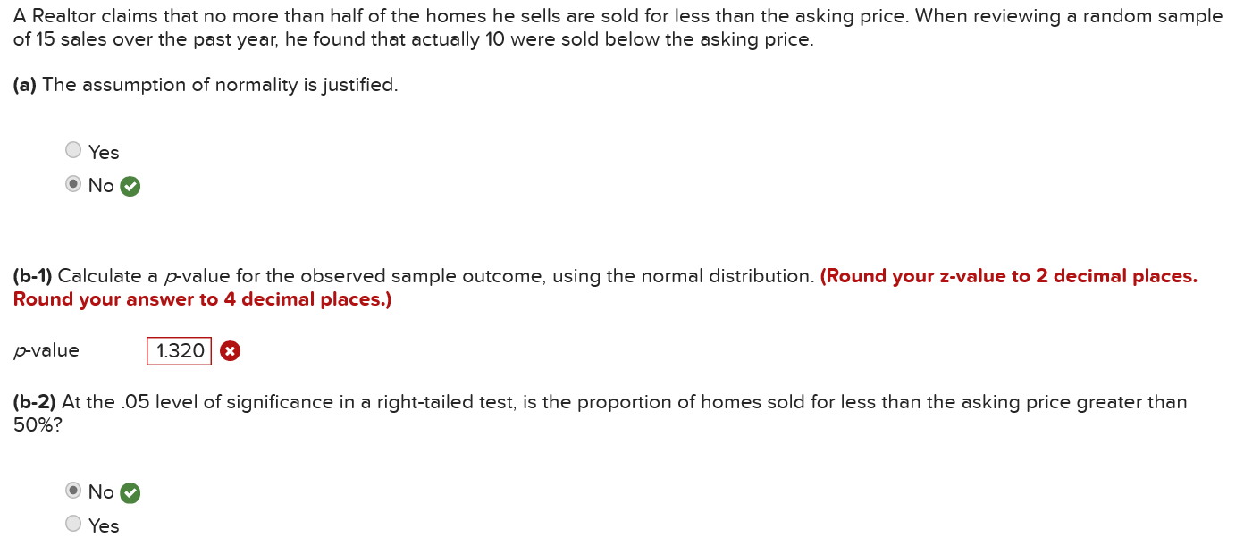 Solved A Realtor Claims That No More Than Half Of The Homes | Chegg.com