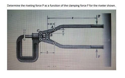 Solved Determine the riveting force P as a function of the | Chegg.com