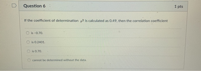 Solved D Question 10 1 pts Consider the following | Chegg.com