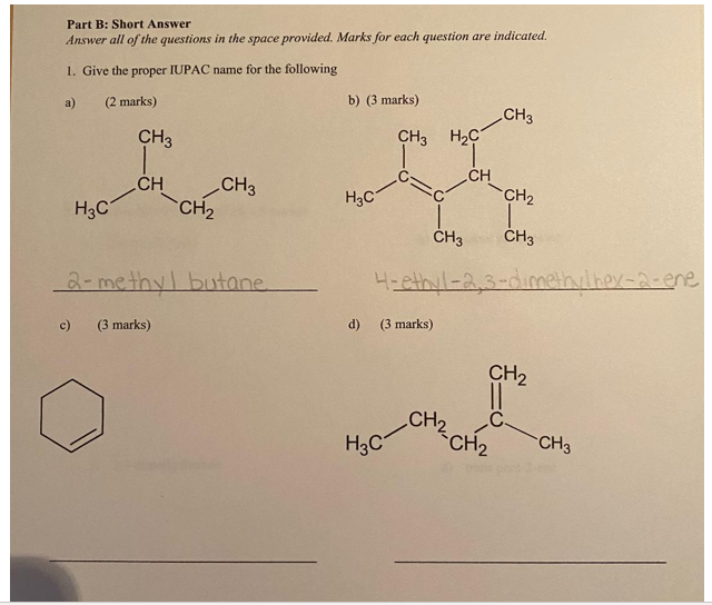 Solved Part B: Short Answer Answer all of the questions in | Chegg.com