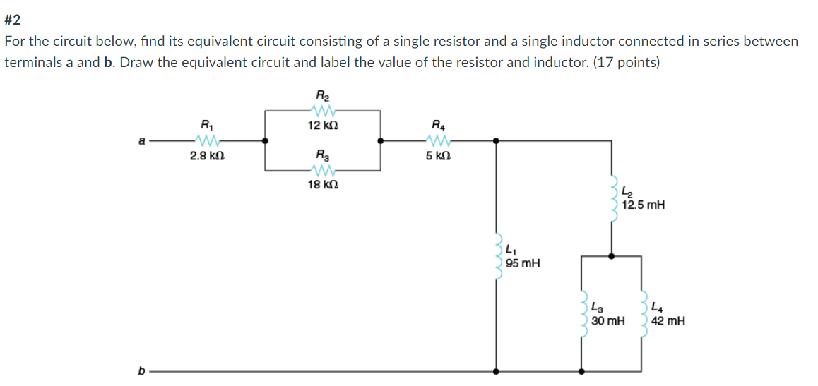 Solved #2 For the circuit below, find its equivalent circuit | Chegg.com