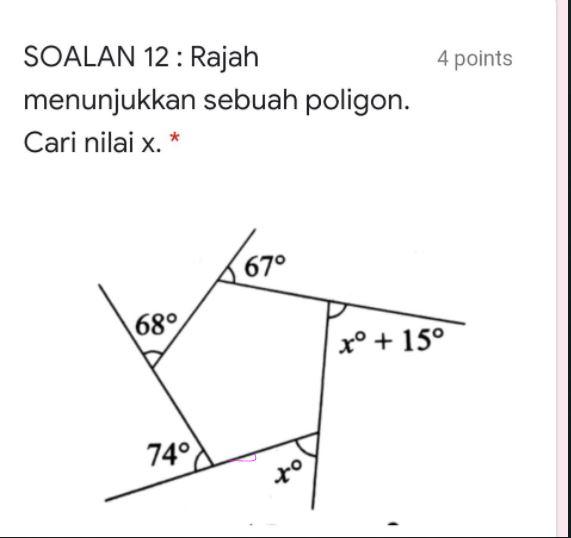 Solved 4 Points SOALAN 12 : Rajah Menunjukkan Sebuah | Chegg.com