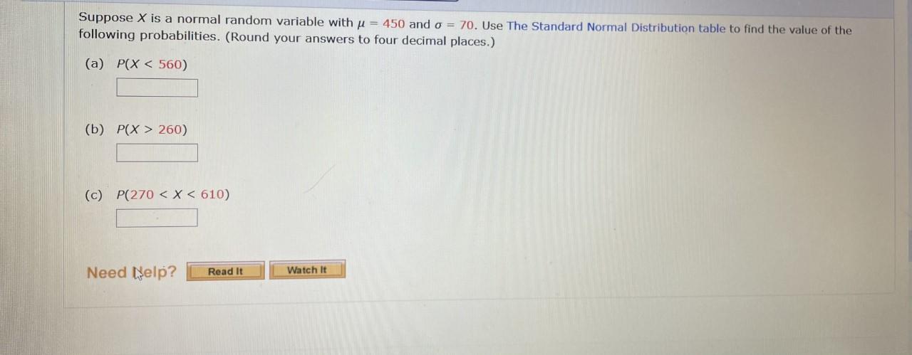 Solved Suppose X is a normal random variable with u = 450 | Chegg.com