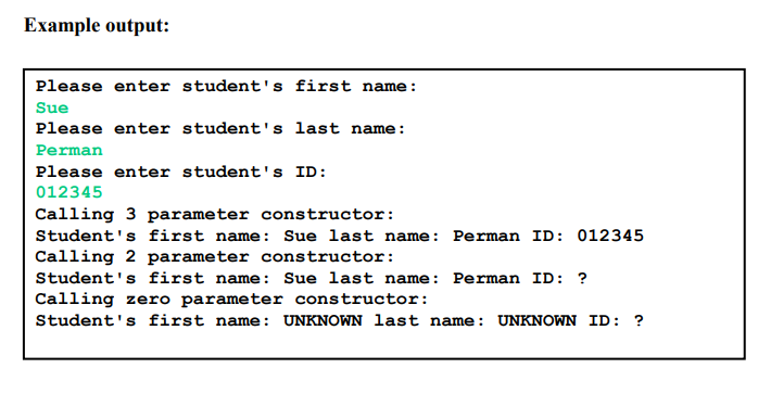 Solved Exercise 2: Student class Consider the following | Chegg.com