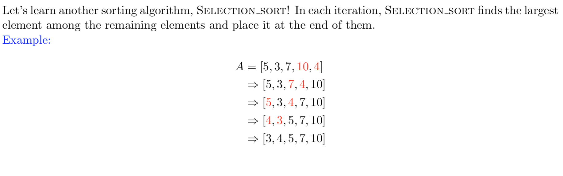 Solved 2. selection sort algorithm sorts an array by | Chegg.com