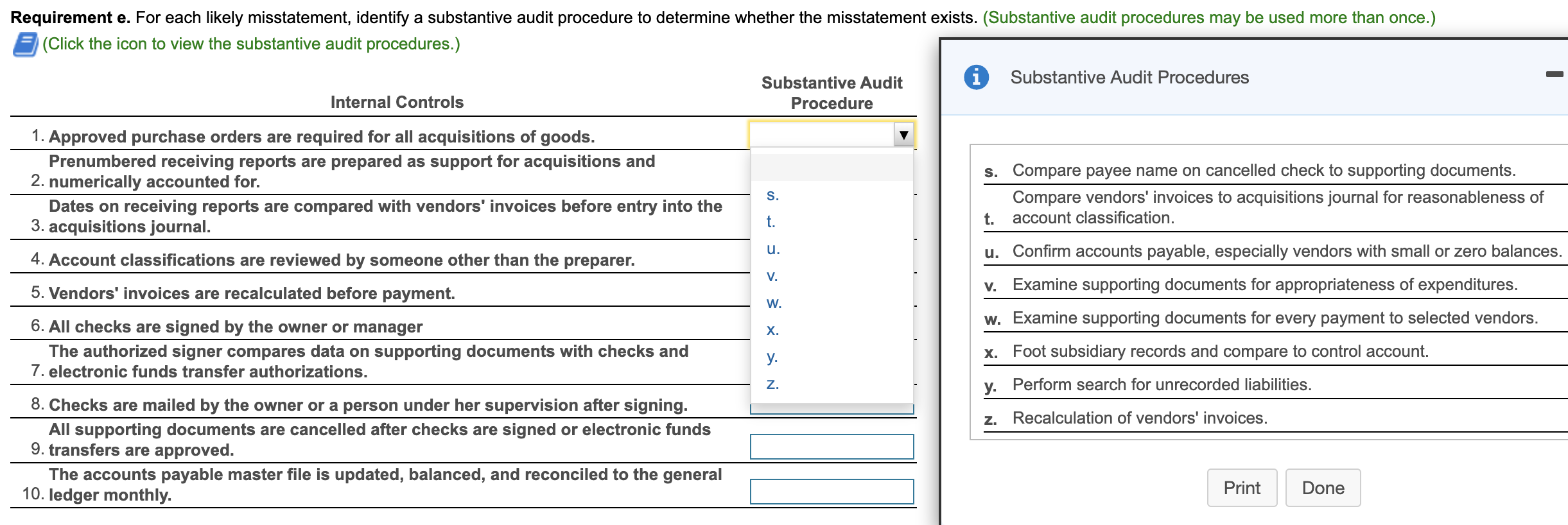 Requirement E For Each Likely Misstatement Identify Chegg