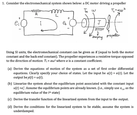 Solved 2 1 Consider The Electromechanical System Shown Chegg Com