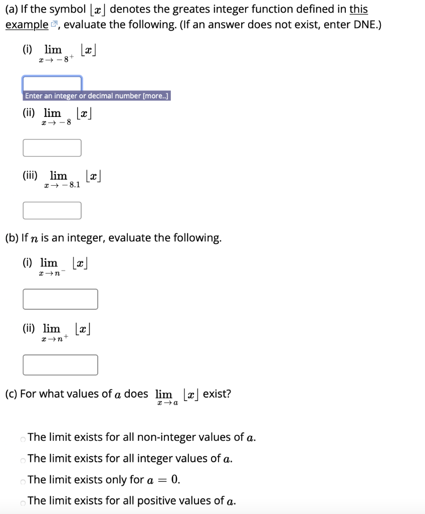 Solved (a) If the symbol ⌊x⌋ denotes the greates integer | Chegg.com