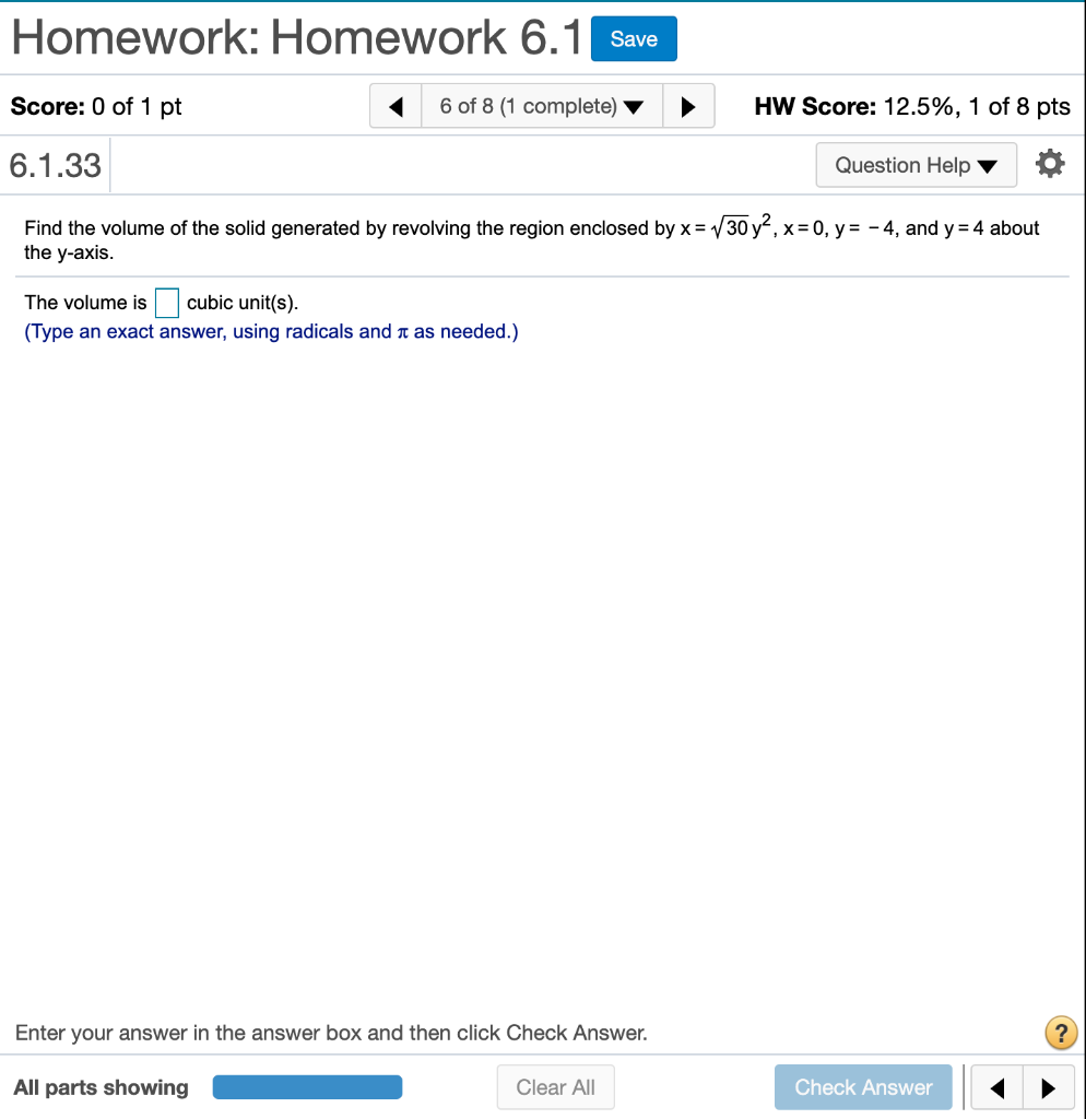 Solved Homework: Homework 6.1 Save Score: 0 of 1 pt 5 of 8 | Chegg.com