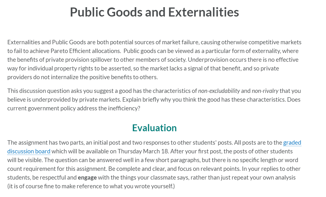 What are Public Goods? 