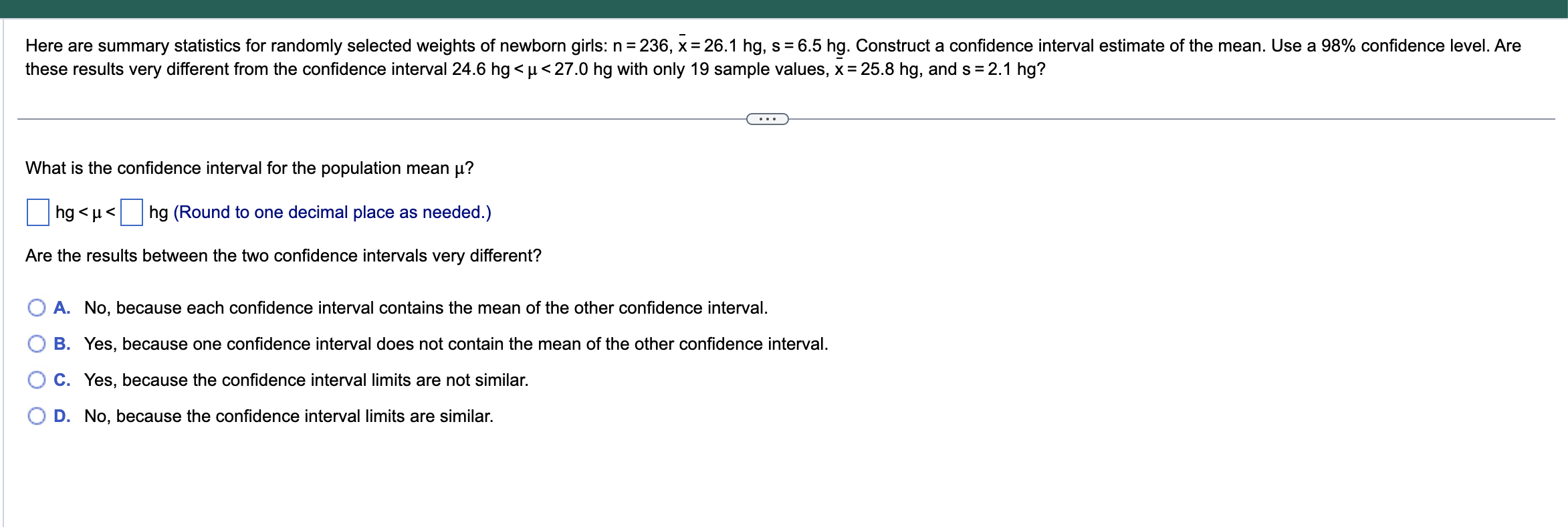 Solved Here are summary statistics for randomly selected | Chegg.com