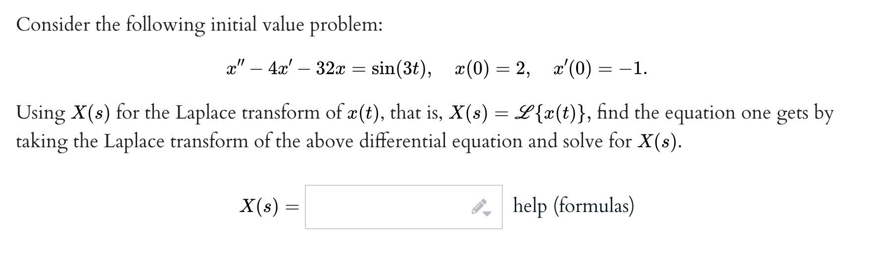 Solved Consider the following initial value problem: | Chegg.com